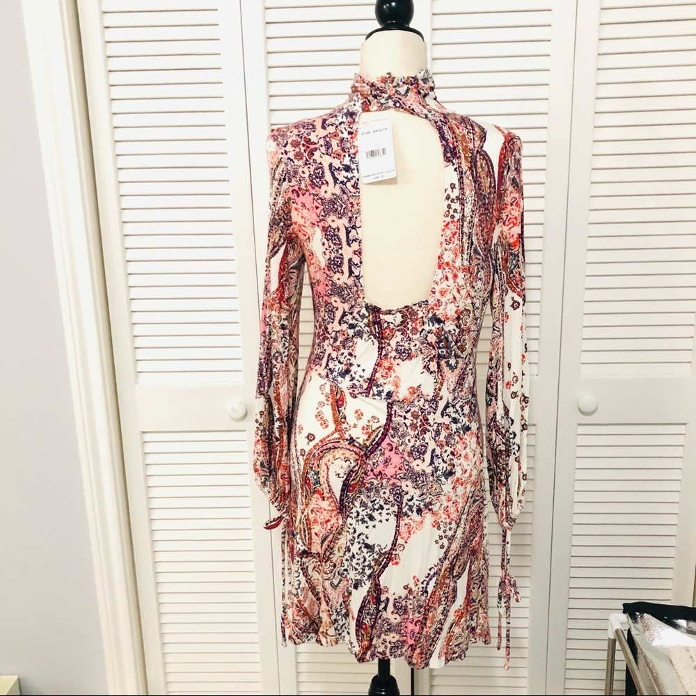 Free People Open Back Long High Neck Dress - Picture 2 of 5